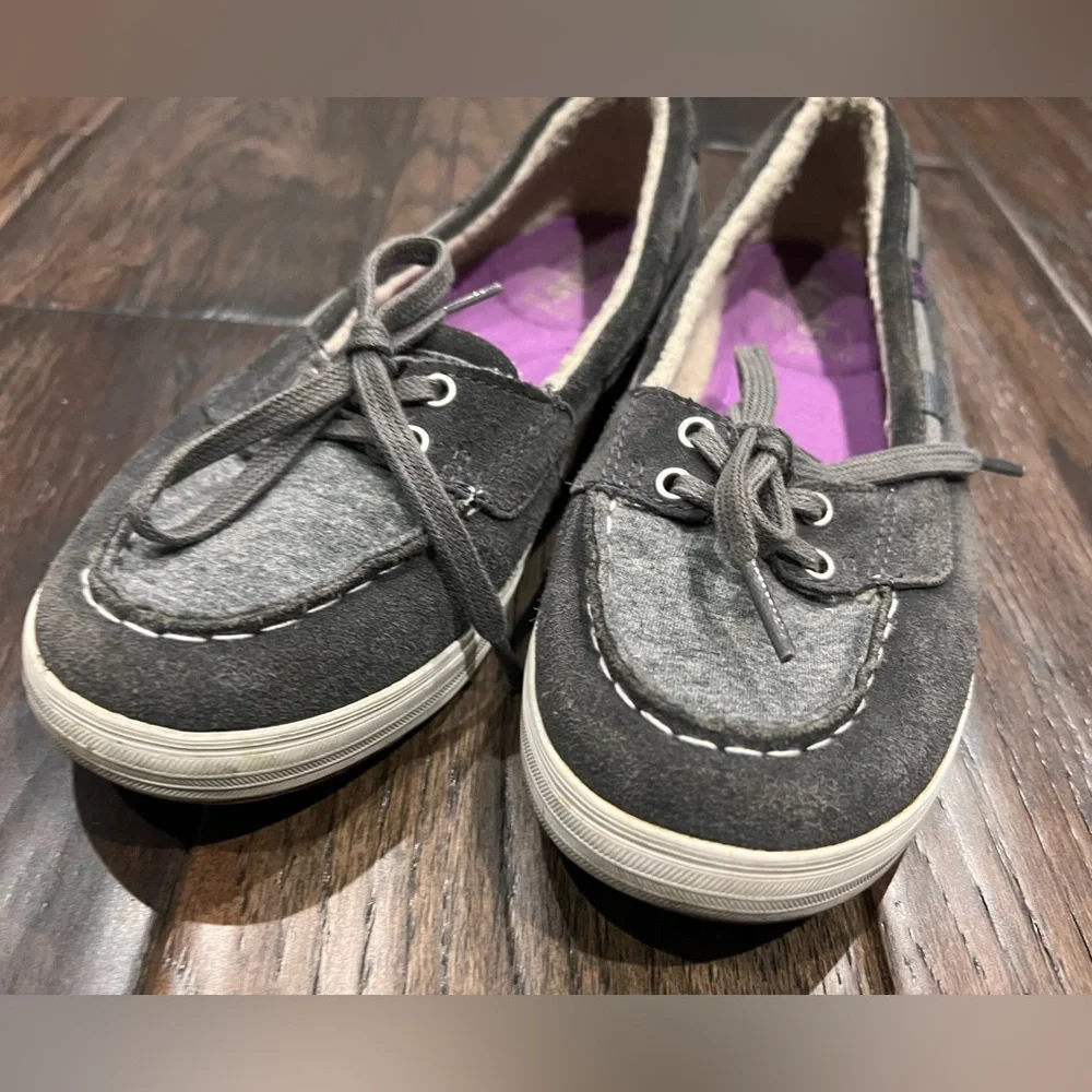 KEDS OrthoLite SLIP ON Boat Shoes FAUX FUR Women 6.5